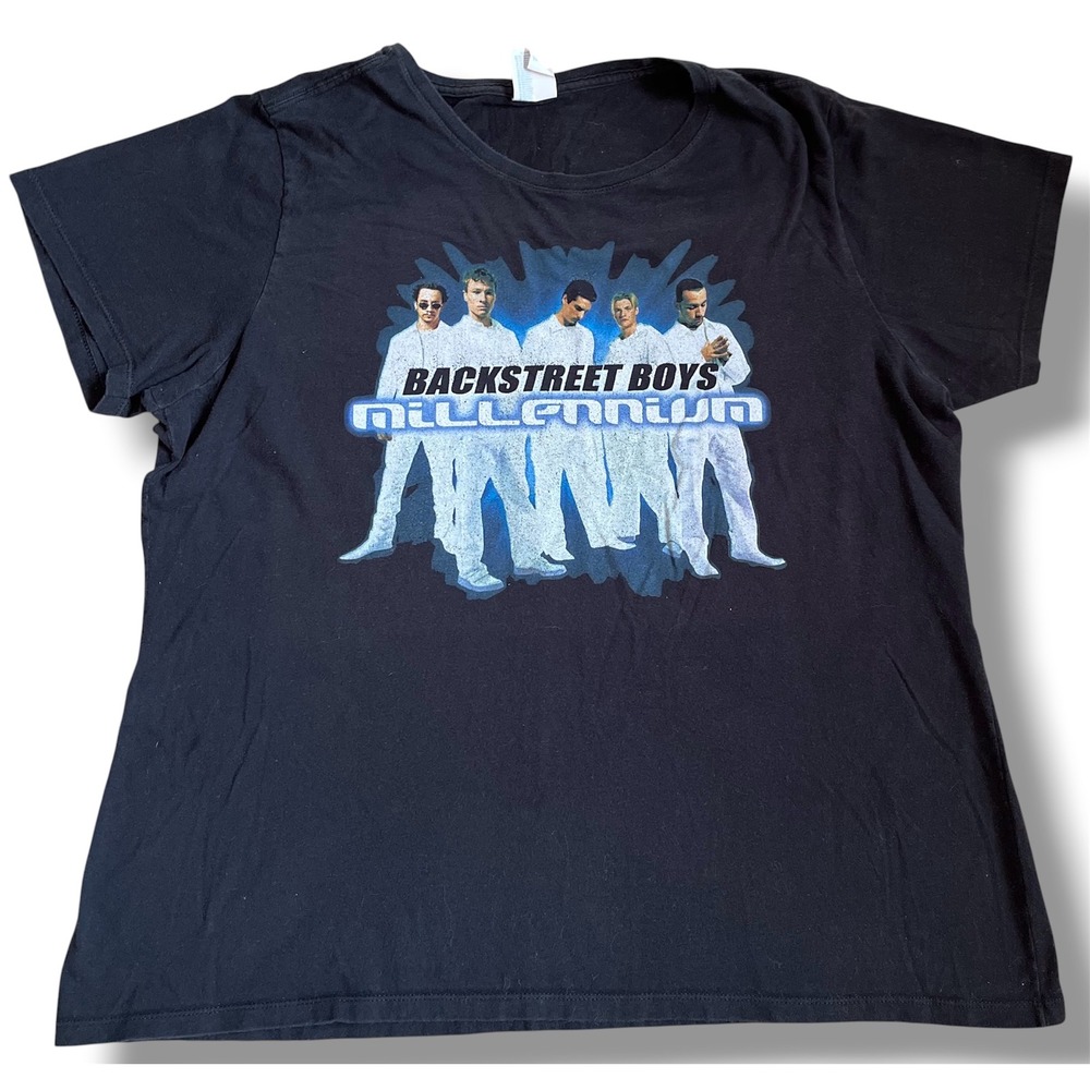 Backstreet Boys Millennium Graphic T-Shirt XL Black Port &‎ Company Band Tee
